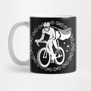 Cyclist Superhero Bicycle Cycling Biker Mug